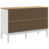 Chest of Drawers FLORO White Solid Wood Pine 374012