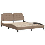 Bed Frame without Mattress "Zadar" Cappuccino 160x200 cm Faux Leather 3208195