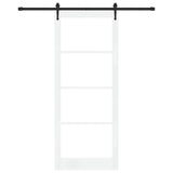 Sliding Door White and Black 93 x 232 cm 3332404