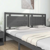 Bed Headboard Grey 205.5x4x100 cm Solid Pine Wood 817962