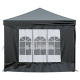 Folding Party Tent with Sidewalls Black 3x6 m 93546