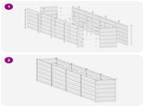 Raised Garden Bed Green 320 x 40 x 55 cm cold-rolled steeel 8006265