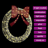 Wreath with 150 LEDs Warm white 120 cm Acrylic 42019129
