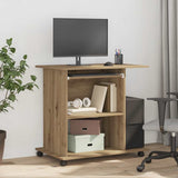 Computer Desk Artisan Oak 80x50x75 cm Engineered Wood 856053