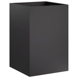 Garden Planter 2 pcs Black 40 x 40 x 75 cm Cold-rolled Steel 8005373