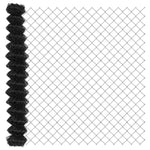 Chain Link Fence Grey 25 x 1.6 m Steel 42004835