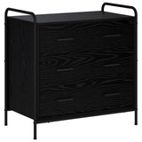 Drawer Cabinet Black Oak 70 x 39.5 x 71 cm Engineered Wood 8013878