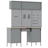 Work Cabinet Set with Drawer with Storage Manual 8 pcs Red 3321457