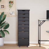 Rolling Cabinet MOSS Grey Solid pine wood, engineered wood, plastic 355896