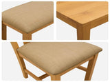 Dining Set 4 pcs Beige Solid Oak Wood 3430309