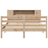 Bookcase Bed without Mattress 140x200 cm Solid Wood Pine 3322203