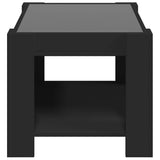 Coffee Table with LED Black 73x53x45 cm Engineered Wood 847547