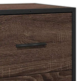Sideboard Brown Oak 35.5x35x76 cm Engineered Wood and Metal 848948