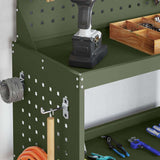 Tool Trolley Olive Green 65 x 35 x 111 cm Cold-rolled Steel 874549