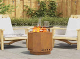 Smokeless Fire Pit Brown 38 x 38 x 51 cm Weathering Steel 858979