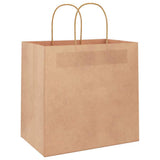 Paper Bags 250 pcs with Handles Brown 26x17x25 cm 4101591