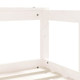 Kids Bed Frame White 70x140 cm Solid Wood Pine 834427