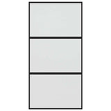 Sliding Door Black 102.5x205 cm Tempered Glass and Aluminium 155200