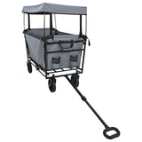 Folding Hand Trolley Grey 105 x 56.5 x 116 cm Oxford Cloth 42020664