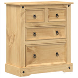 Chest of Drawers Corona 80x43x91 cm Solid Wood Pine 4005670