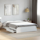 Bed Frame with Drawers without Mattress White 120x200 cm 3280664