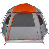 Family Tent Igloo 6-Person Grey and Orange Waterproof 4009571