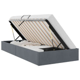 Storage Bed with Mattress Dark Grey 100 x 190 cm Velvet 3370131