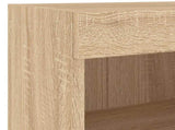 4 Piece TV Wall Cabinets with LED Lights Sonoma Oak 3216571