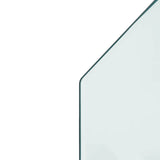 Fireplace Glass Plate Transparent 120 x 50 cm Glass 353866