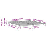 Bed Frame Brown 180 x 220 cm Solid Pine Wood 873136