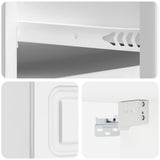 Wall-Mounted Bedside Cabinet with Drawer 2 pcs High Gloss White 899284