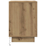 Bedside Cabinets with LED Lights 2 pcs Artisan Oak 38x34x50 cm 861282