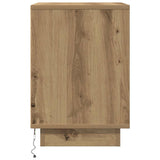 ZNTS Bedside Cabinets with LED Lights 2 pcs Artisan Oak 38x34x50 cm 861282