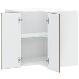 Kitchen Wall Corner Cabinet "Lucca" Brown Oak Engineered Wood 853864