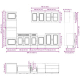7 Piece Kitchen Cabinet Set Kalmar Sonoma Oak Engineered Wood 3314734