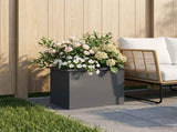 Garden Planter with LED Antracite 40 x 60 x 40 cm Steel 8008144