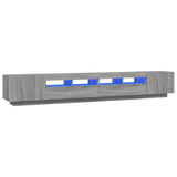 3 Piece TV Cabinet Set with LED Lights Grey Sonoma Engineered Wood 3120174