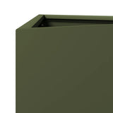 Garden Planters 2 pcs Olive Green Triangular 40x34.5x75 cm Steel 851164