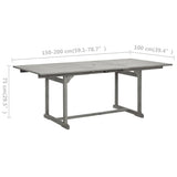 Garden Dining Table x100x75 cm Solid Acacia Wood 316571