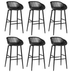 ZNTS 7 Piece Bar Set Black 3057389