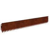 Lawn Edging 10 pcs 103 x 15 cm Steel Rusty 8008466