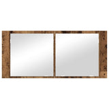LED Mirror Cabinet Old Wood 100 x 12 x 45 cm Engineered Wood 875042