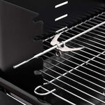 Charcoal BBQ Grill with Wheels Black Steel 315386