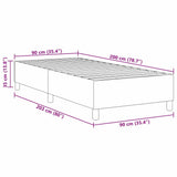 Platform Bed Frame Light Grey 90 x 200 cm Fabric 3337387