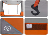 Party Tent Grey and Orange 10-Person 42017450