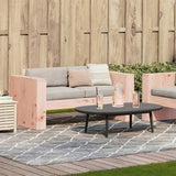 Garden Sofa Natural Wood Solid Douglas wood 2-seater Durable 832372