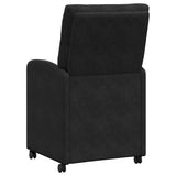 Dining Chairs with Wheels 2 pcs Black 58 x 67 x 97 cm Velvet 42017871