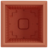 Square Flower Pot 24 pcs Brick Red 23 x 23 x 17.5 cm Plastic 42020343