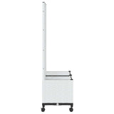 Garden Planter with Trellis&Wheels White 80 x 40 x 146 cm PP 3422973