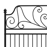 Bed Frame Black Powder-coated metal Queen Sleek Bed Frame 324850
